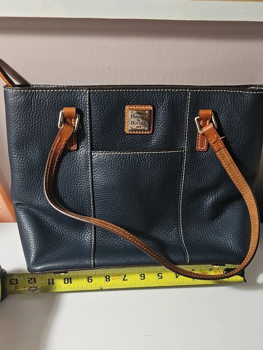 Dooney & Bourke Small Pebble Grain Lexington In Midnight Blue
